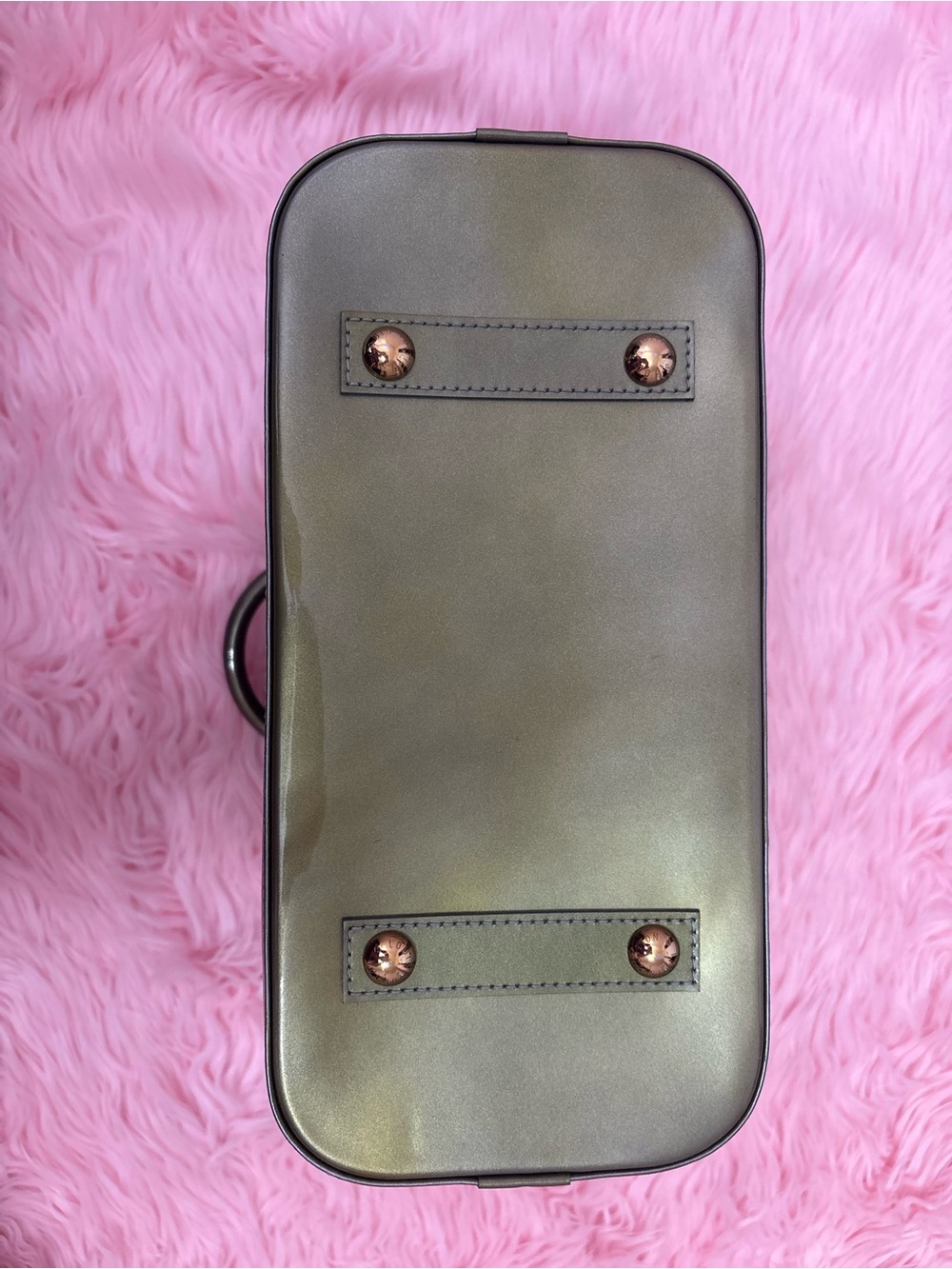 Louis Vuitton Alma PM Monogram Vernis metallic Blue Green Patent -read condition - Picture 8 of 15
